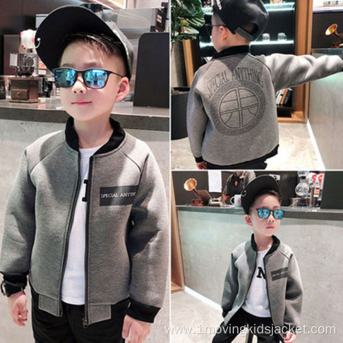 Children's Velvet Round Neck Coat Jacket